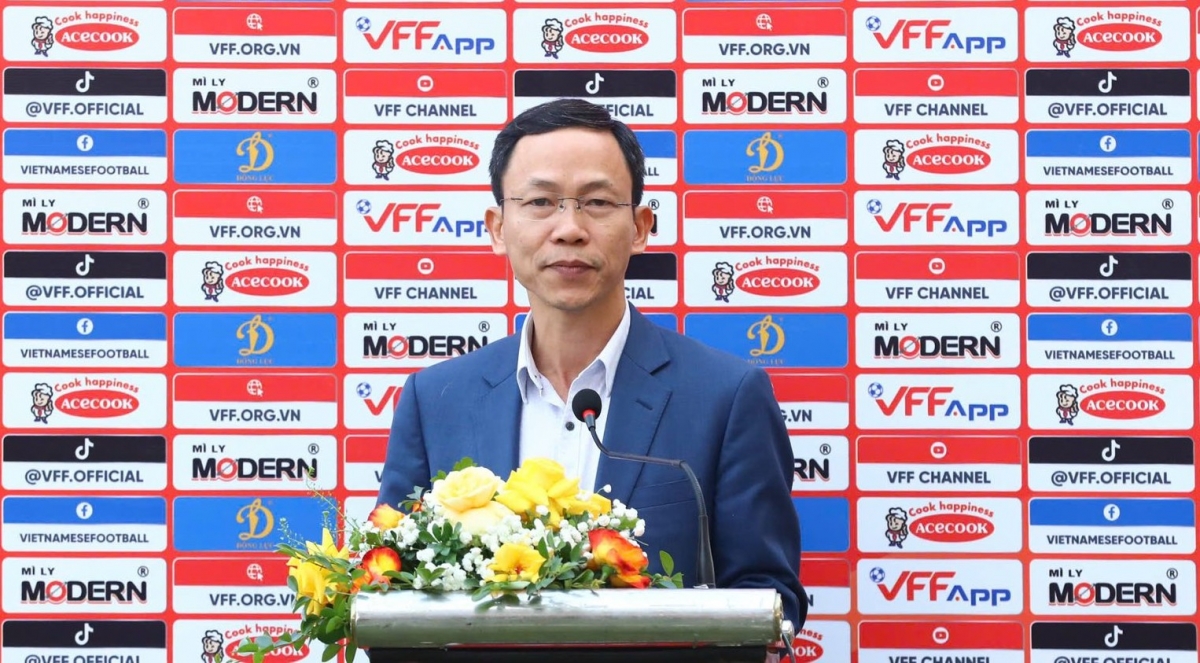 Ông Nguyễn Minh Châu - Phó Tổng thư ký Liên đoàn bóng đá Việt Nam - Trưởng BTC giải (Ảnh VFF)