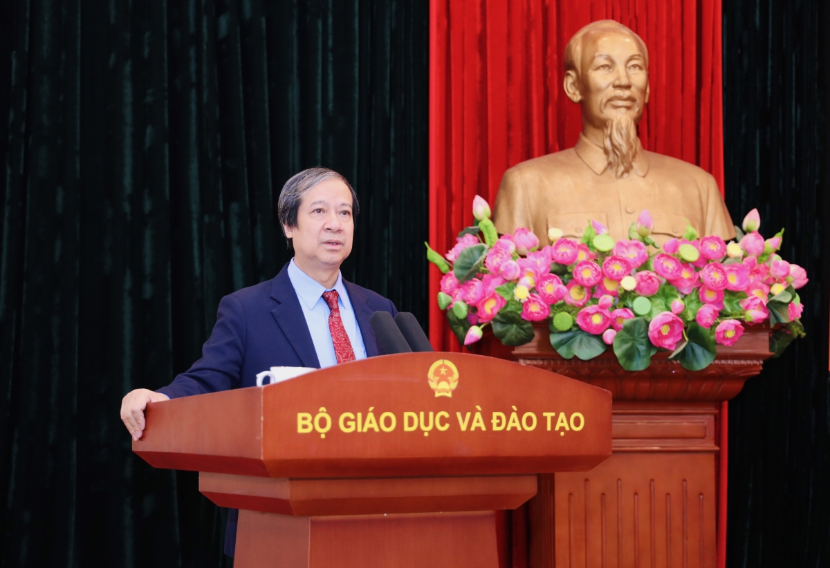 Bộ trưởng Nguyễn Kim Sơn phát biểu tại Hội nghị (Ảnh: Moet)