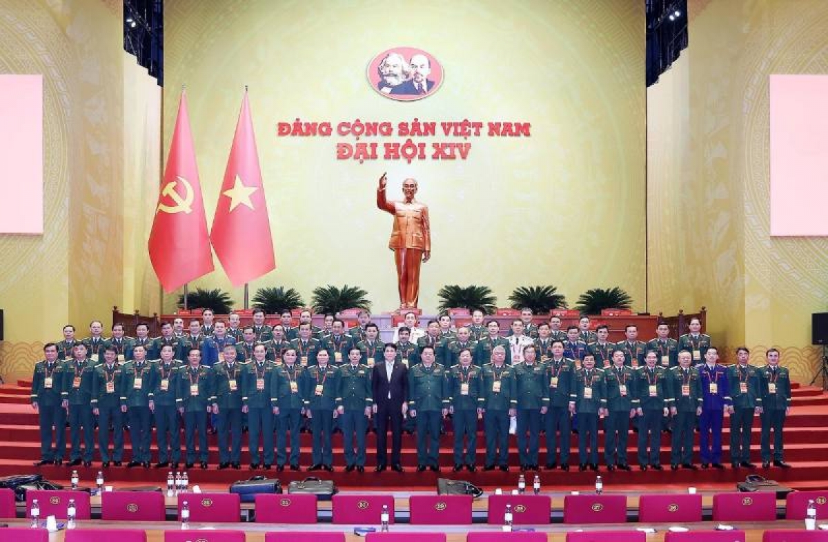 Đoàn đại biểu quân đội tại Đại hội XIV của Đảng. Ảnh: TTXVN