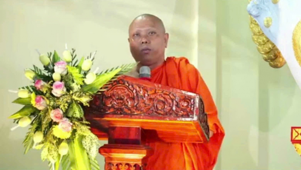 Đại đức Sơn Kene, Chánh Văn phòng Hội đoàn kết Sư sãi yêu nước tỉnh Vĩnh Long (Ảnh: Thường trú ĐBSCL)