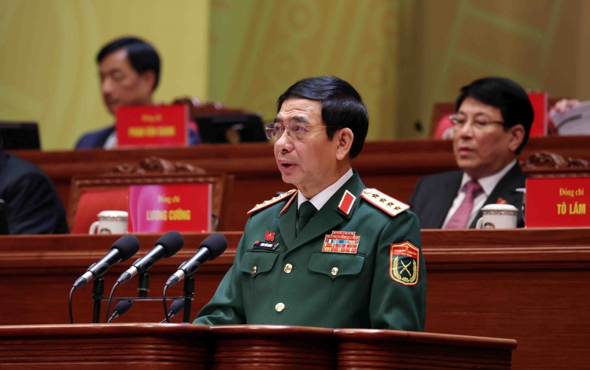 Bộ trưởng Quốc phòng Phan Văn Giang tái cử Trung ương XIV (Ảnh: TTXVN)