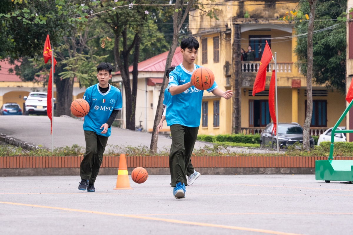 Sau khi hoàn thiện, học sinh sẽ có điều kiện tập luyện 2 môn bóng rổ và pickleball (ảnh: BTC)