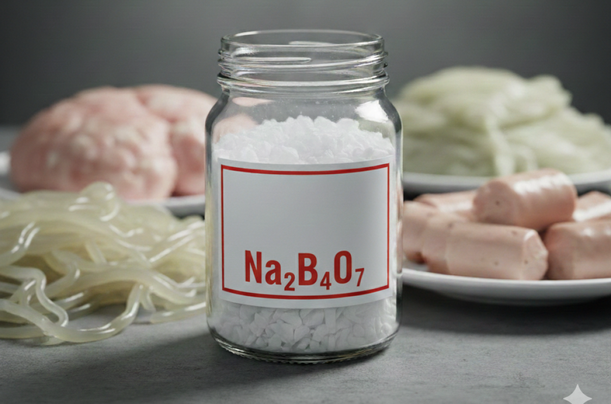 Hàn the là chất bị cấm hoàn toàn trong chế biến thực phẩm. Ảnh do AI tạo