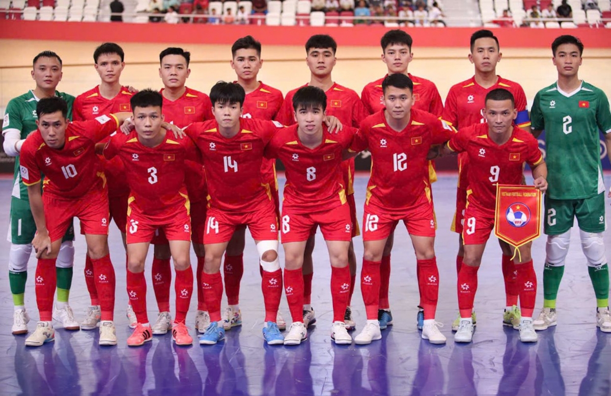 Tuyển futsal Việt Nam tham dự giải với đa số là các cầu thủ trẻ trong độ tuổi 20-21 (Ảnh VFF)