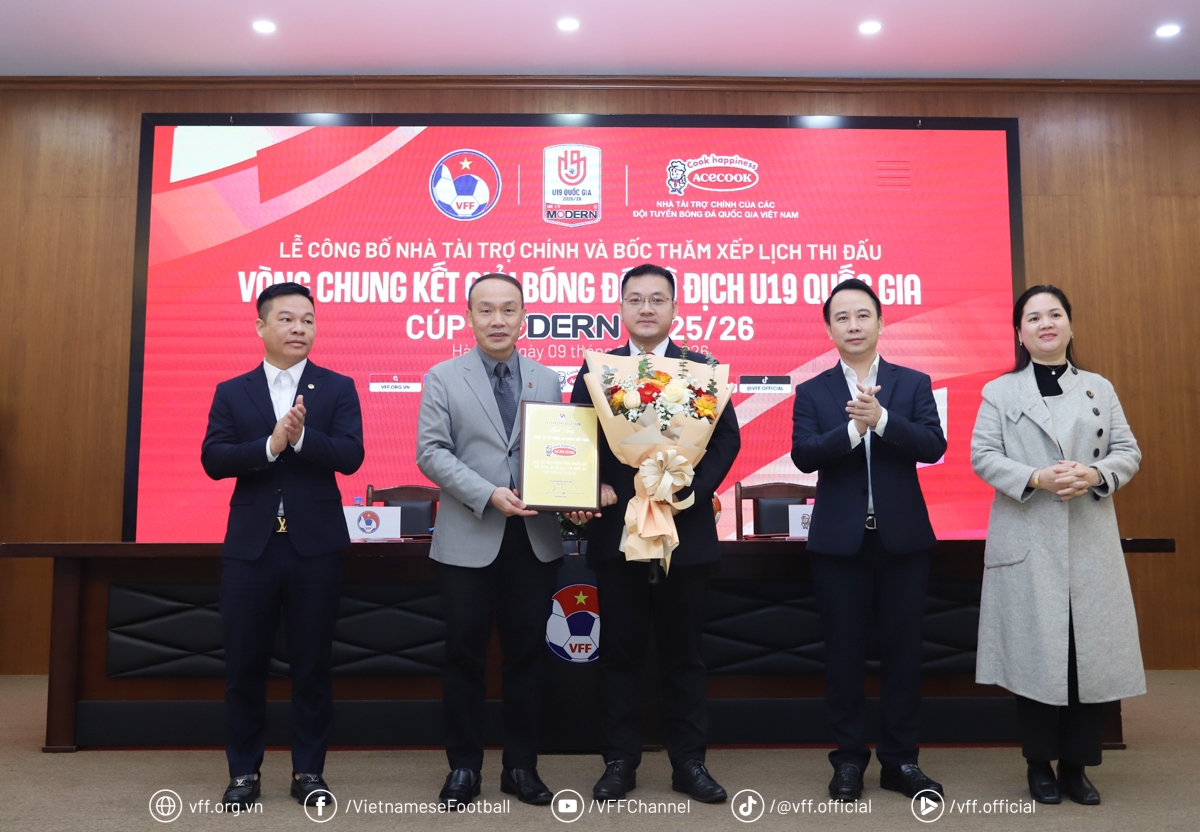 Acecook Việt Nam lần đầu đồng hành cùng VCK Giải Bóng đá Vô địch U19 Quốc gia (ảnh: VFF)