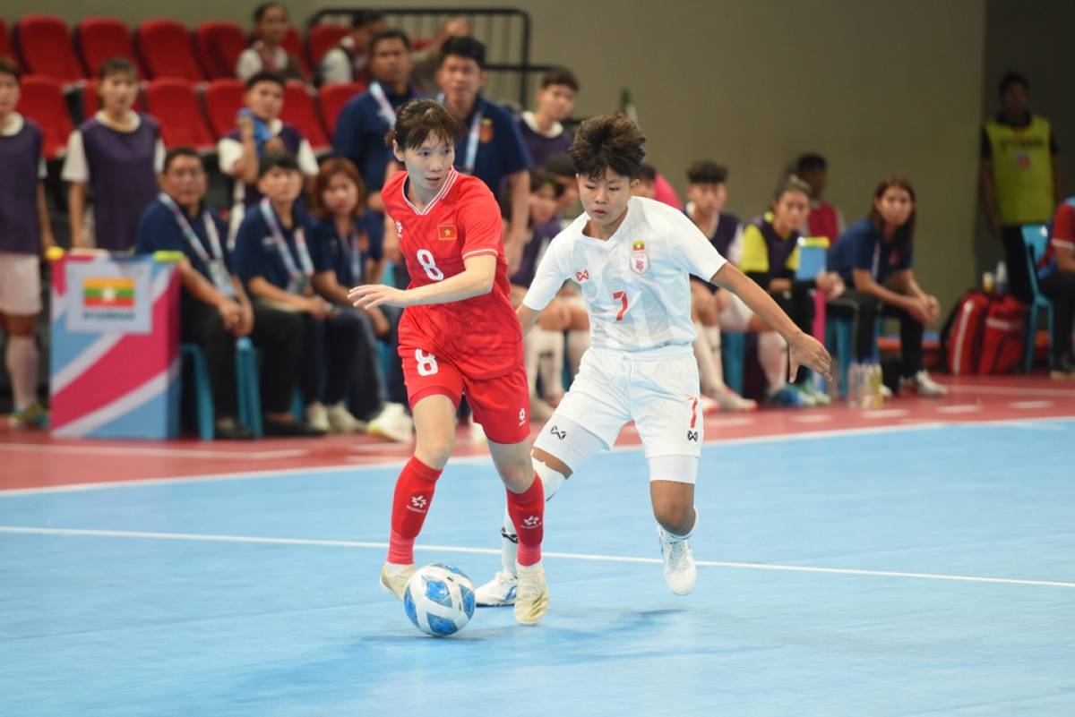 Đội tuyển futsal nữ Việt Nam quyết tâm bảo vệ ngôi hậu (Ảnh VFF)