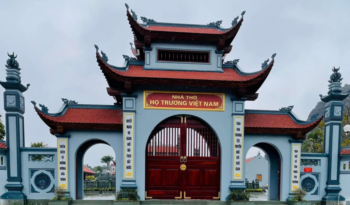 Danh thần Trương Công Giai được phối thờ tại Nhà thờ Họ Trương Việt Nam ở Hoa Lưu, Ninh Bình. Ảnh: truongtoc.com.vn