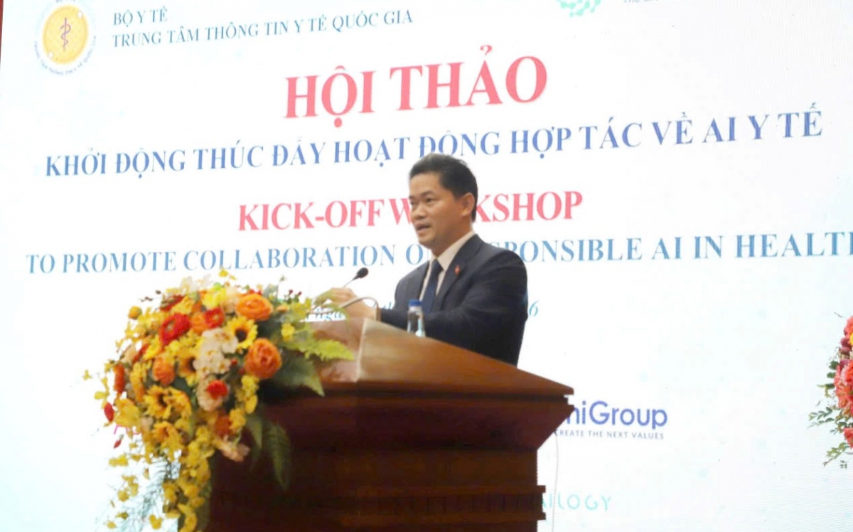 Thứ trưởng thường trực Bộ Y tế Vũ Mạnh Hà phát biểu tại Hội thảo. Ảnh: Bộ Y tế