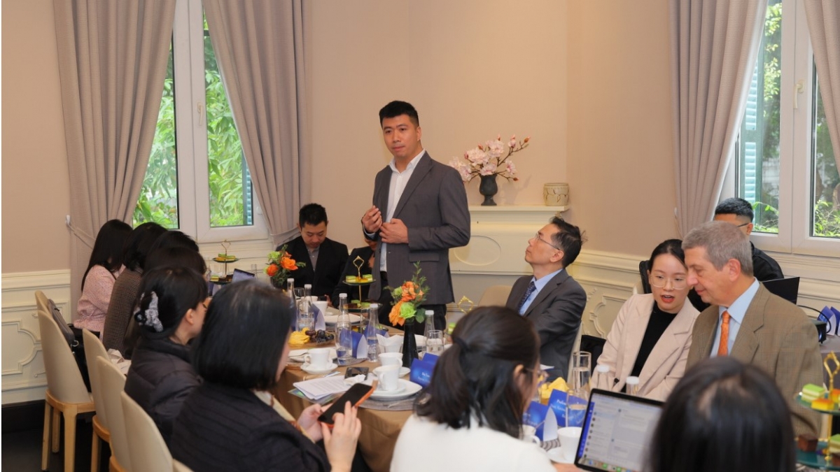 Toàn cảnh cuộc gặp gỡ giữa nhà trường và báo chí tại Hà Nội.