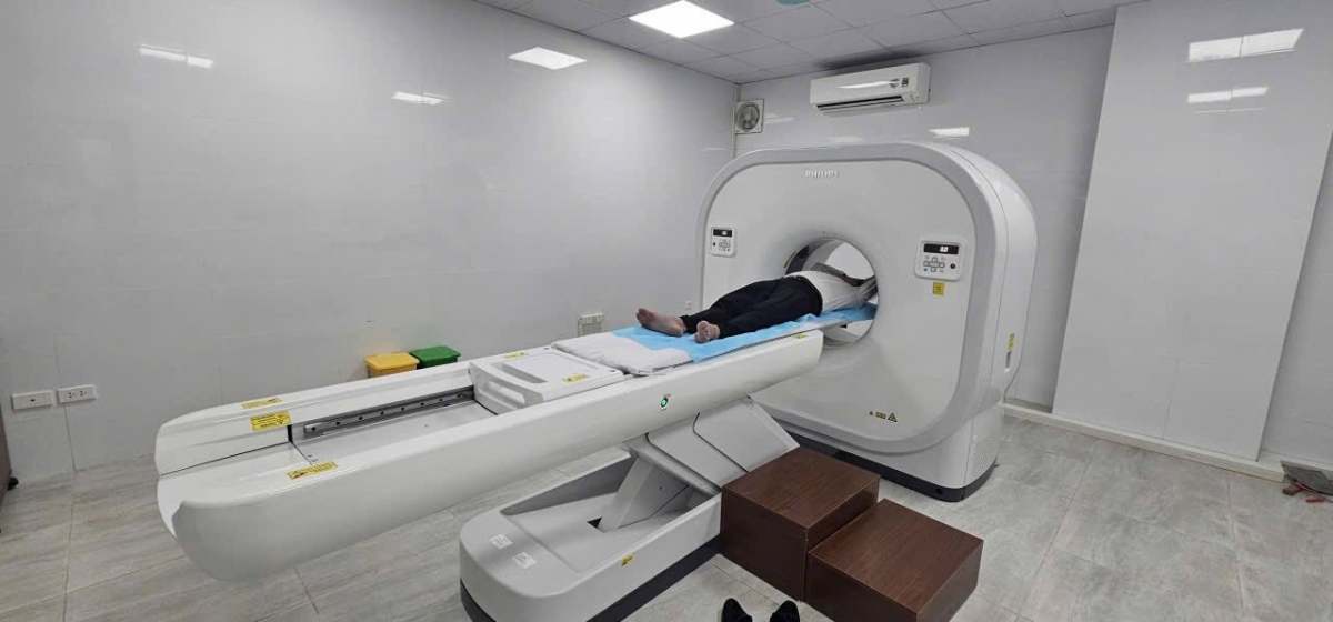 Máy chụp CT hiện đại đã được đưa đến Phòng Khám Bệnh viện Đại học Y HN tại Trạm y tế phường Vĩnh Hưng 
