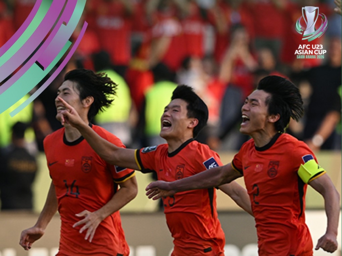 U23 Trung Quốc lần đầu vào tứ kết giải châu lục (Ảnh: AFC)