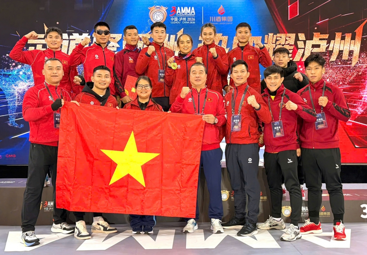 Thể thao Việt Nam có tấm HCV đầu tiên trên đấu trường quốc tế trong năm 2026 (Ảnh Liên đoàn võ thuật tổng hợp Việt Nam)