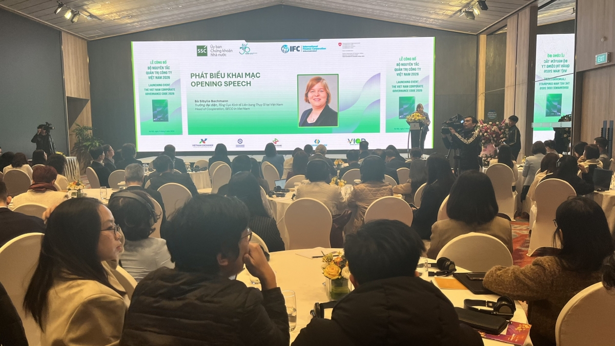 Đại diện Tổng cục Kinh tế Liên bang Thụy Sỹ đánh giá cao Bộ Nguyên tắc quản trị công ty Việt Nam 2026 (Ảnh: VOV)