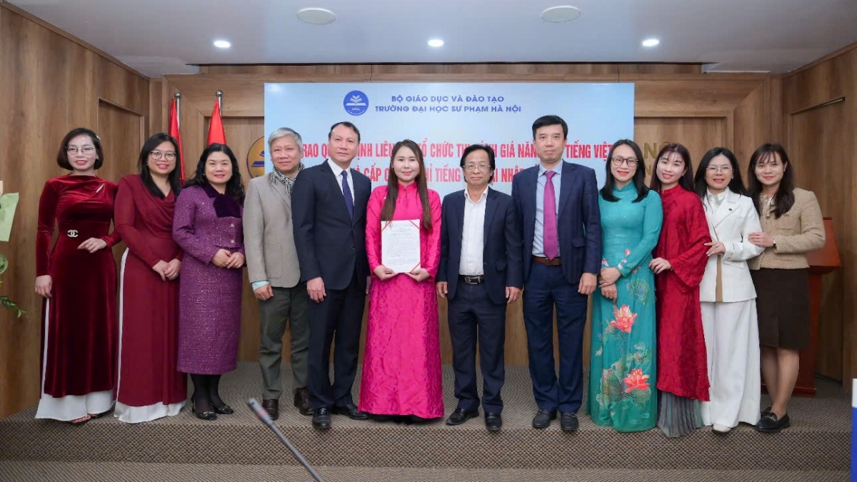 Việc cho phép mở thi đánh giá năng lực tiếng Việt tại Nhật bản mở ra cơ hội lớn cho các quốc gia có đông kiều bào Việt Nam tổ chức kỳ thi, đáp ứng nhu cầu học tập, tìm hiểu ngôn ngữ, văn hóa Việt Nam tại nước ngoài. Ảnh: Trường Đại học SPHN.