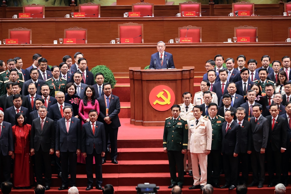 Tổng Bí thư Tô Lâm phát biểu tại phiên bế mạc Đại hội đại biểu toàn quốc lần thứ XIV của Đảng