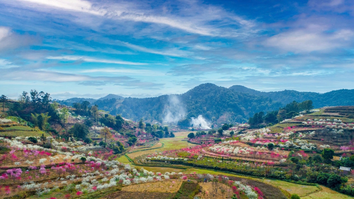 Xứ Lạng đẹp như một bức tranh vào mùa Xuân. Ảnh: BTC
