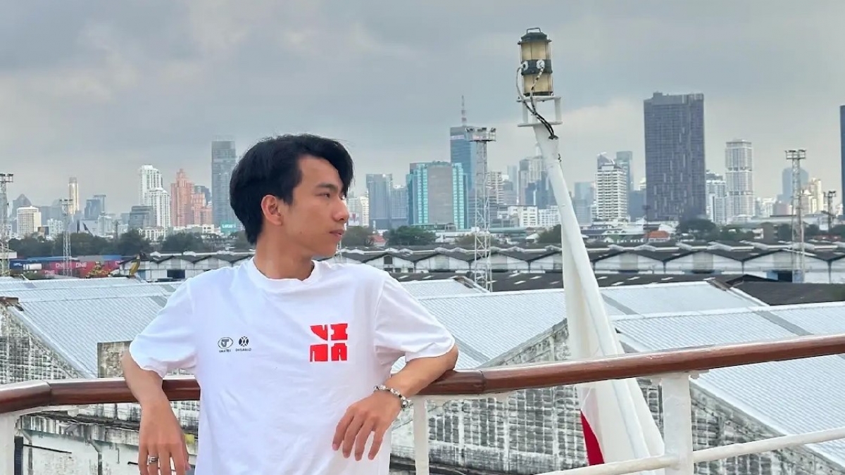 Lê Minh Hiếu, sinh viên trường đại học Bách Khoa thành phố Hồ Chí Minh, thành viên trẻ nhất đoàn Việt Nam tham gia hải trình. Ảnh: NVCC