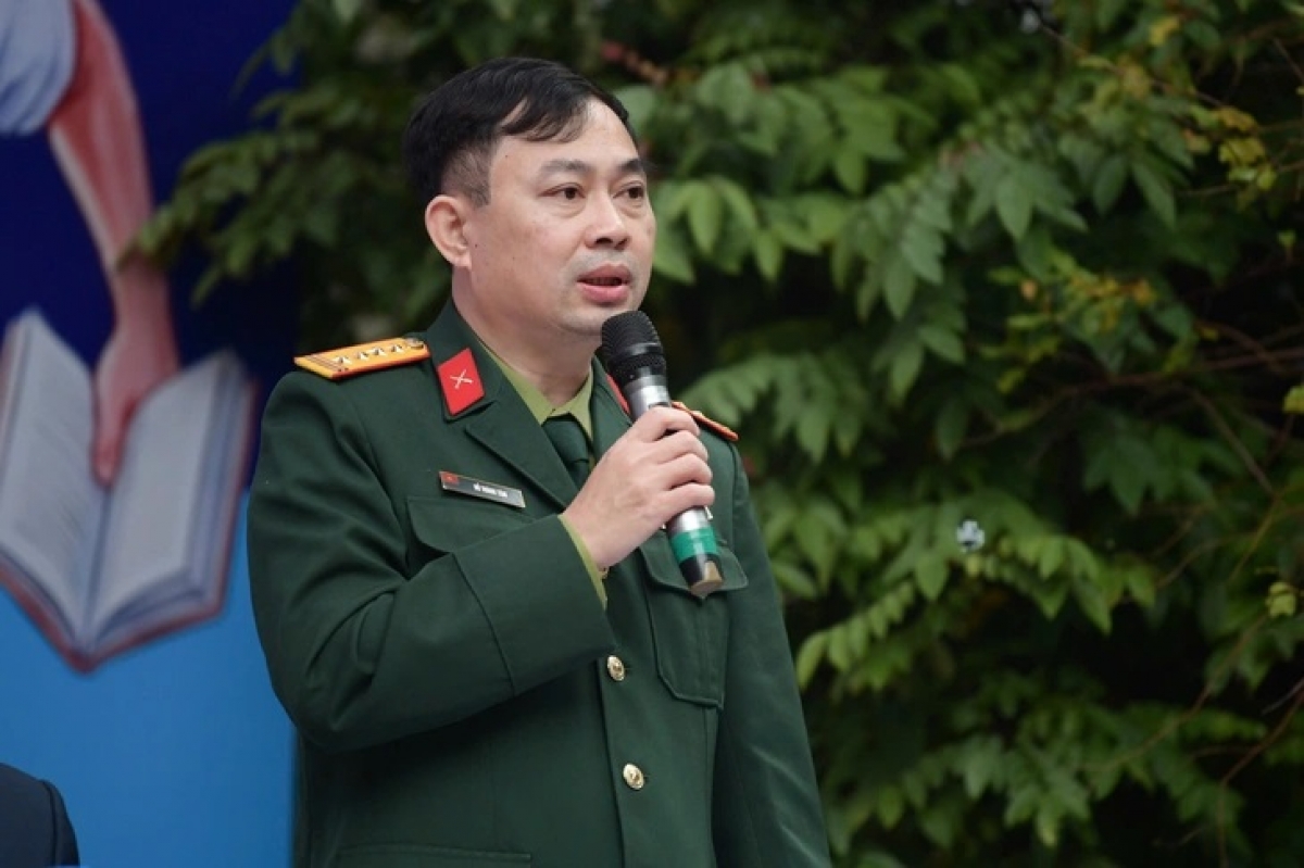 Đại tá Đỗ Thành Tâm, Thư ký Ban tuyển sinh quân sự Bộ Quốc phòng. (Ảnh: Nam Trần)