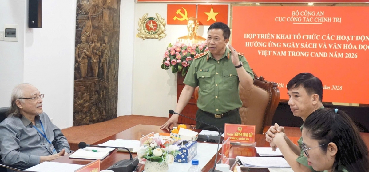 Thiếu tướng NSND Nguyễn Công Bẩy yêu cầu Ngày sách và Văn hóa đọc trong CAND năm nay cần đổi mới sáng tạo sinh động, hấp dẫn hơn