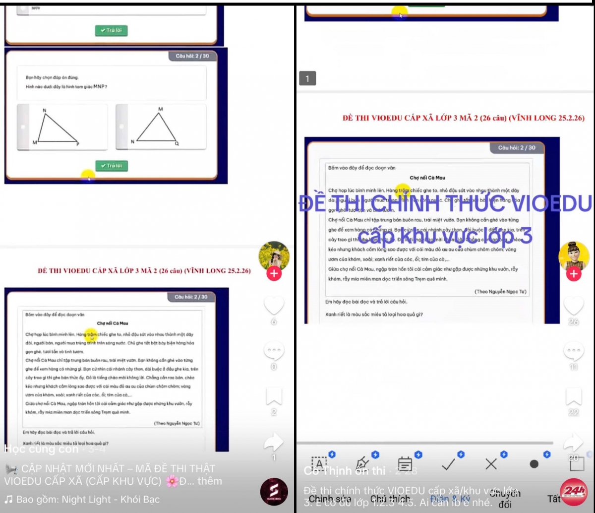 Hành vi chụp, sao chép, phát tán trái phép đề thi, mã ca thi (Ảnh: Ban tổ chức Đấu trường VioEdu)
 