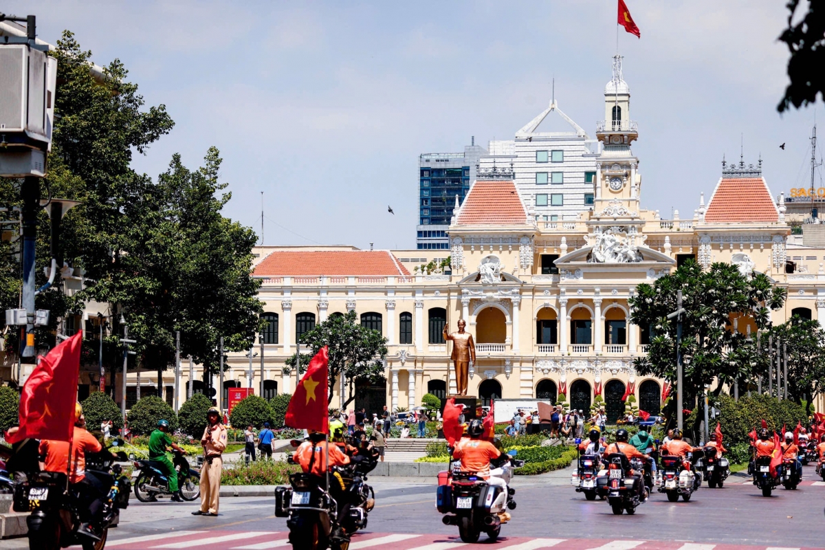 Đoàn đua sẽ cán đích tại TP.HCM vào đúng trưa ngày 30/4 (ảnh: BTC)