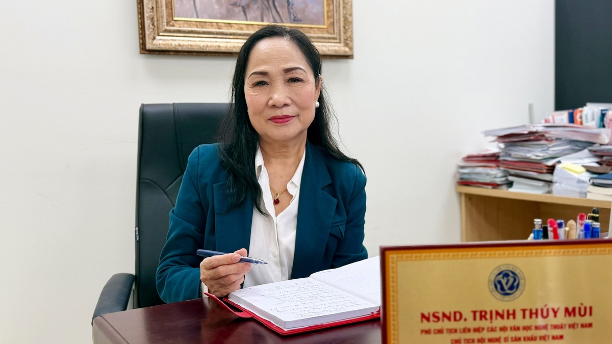 NSND Trịnh Thúy Mùi: Vinh dự lớn nhưng trách nhiệm cũng nặng nề. Nguồn: hanoimoi.vn