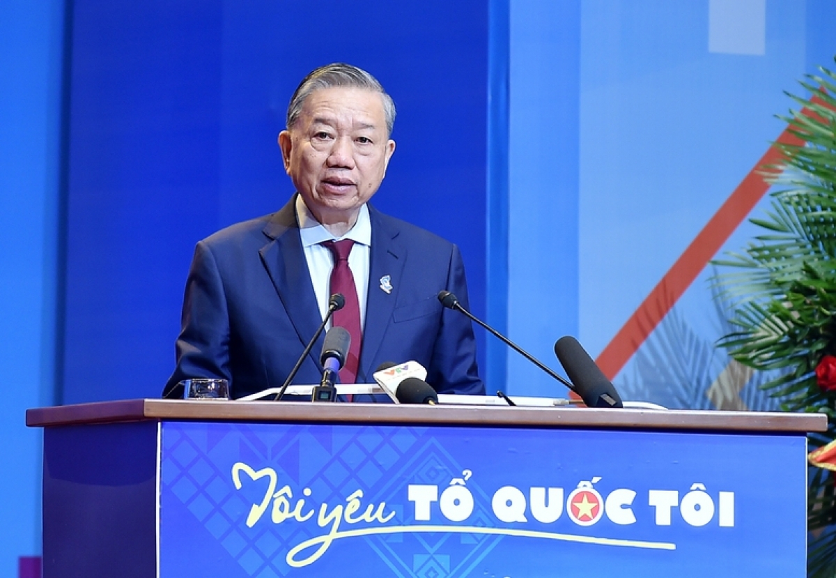 Tổng Bí thư Tô Lâm phát biểu chỉ đạo tại phiên trọng thể Đại hội đại biểu toàn quốc Hội LHTN Việt Nam lần thứ IX, nhiệm kỳ 2024 - 2029