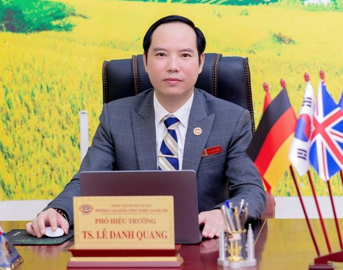 TS Lê Danh Quang - Phó Hiệu trưởng Trường Cao đẳng Công nghệ cao Hà Nội (Ảnh FBNV)