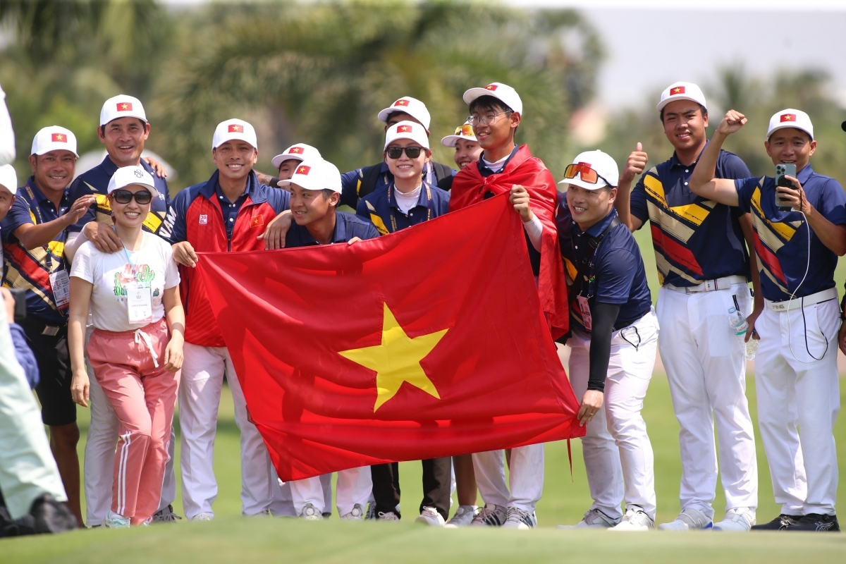 Golf trẻ Việt Nam đặt dấu mốc lịch sử tại SEA Games 32 với HCV của Lê Khánh Hưng (ảnh: VGA)