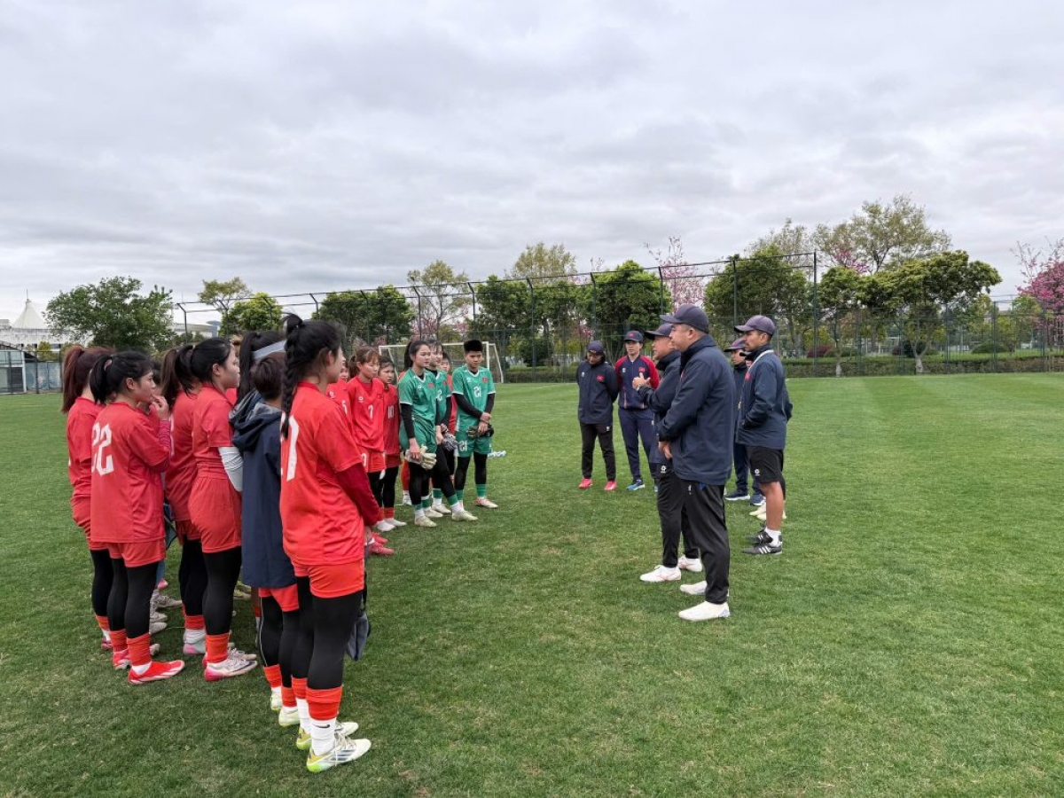 Tuyển U20 nữ Việt Nam sẽ có 3 trận giao hữu khi tập huấn tại Côn Minh, Trung Quốc (ảnh: VFF)