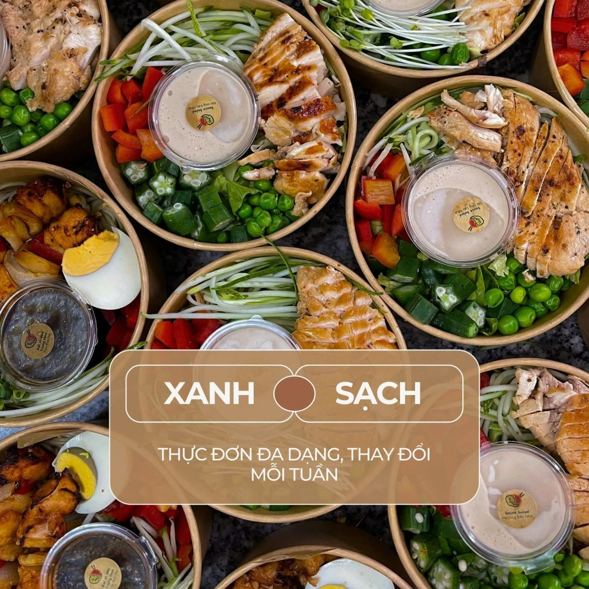 Với thực đơn phong phú, màu sắc bắt mắt, set Eat Clean được nhiều người lựa chọn. (Ảnh NVCC)