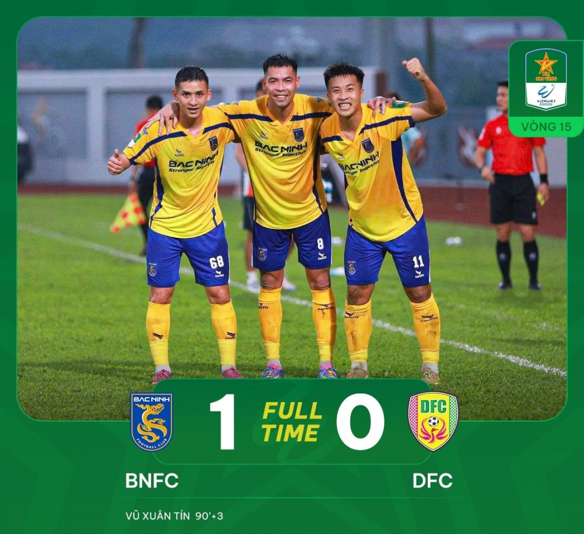 Bắc Ninh thắng kịch tính và bám sát ngôi đầu bảng của Đồng Nai (Ảnh: VPF)