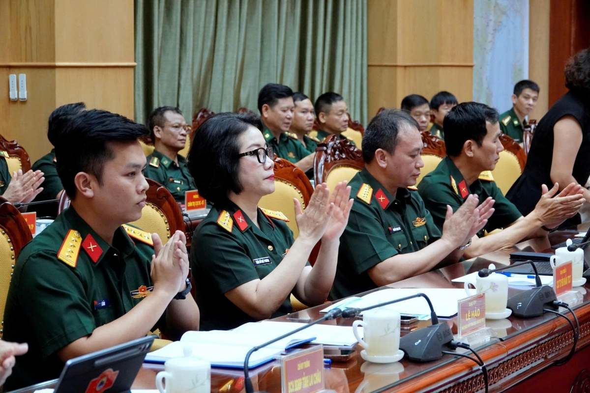 Đại diện các đơn vị thuộc Bộ Quốc phòng tham dự Hội nghị (Ảnh: Nguyễn Minh)