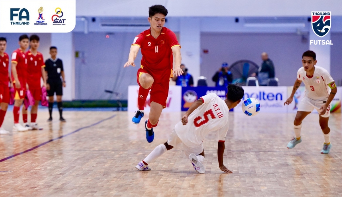 Đội tuyển Futsal Việt Nam có màn trình diễn thăng hoa ở trận ra quân (Ảnh: Futsal Thailand)