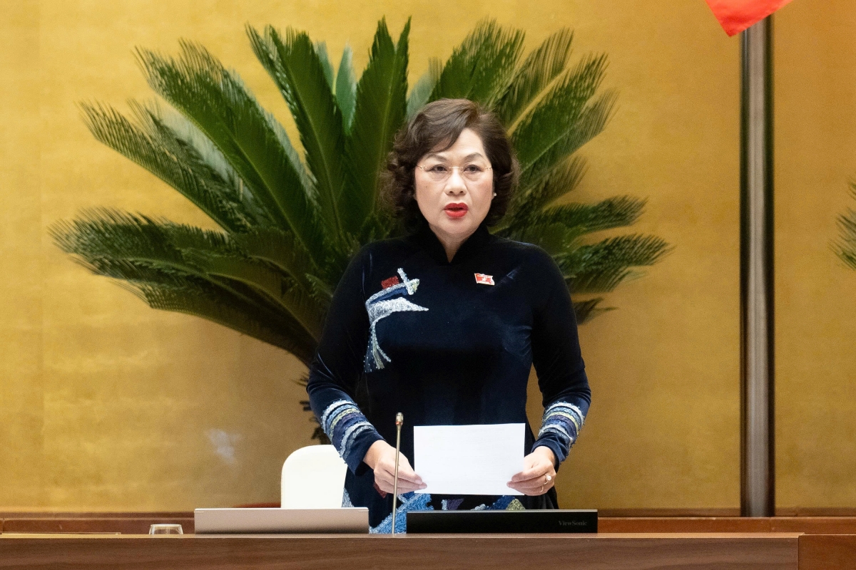 Phó Chủ tịch Quốc hội Nguyễn Thị Hồng điều hành phiên họp (Ảnh: quochoi.vn)