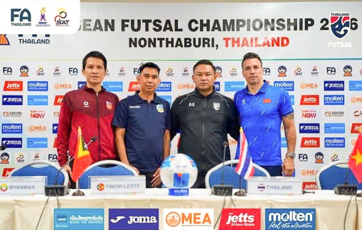 Họp báo trước vòng bảng giải vô địch futsal Đông Nam Á 2026 (ảnh VFF)