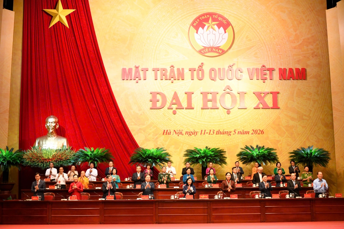 Khai mạc Đại hội đại biểu toàn quốc Mặt trận Tổ quốc Việt Nam lần thứ XI, nhiệm kỳ 2026 - 2031. Ảnh: Ban tổ chức cung cấp