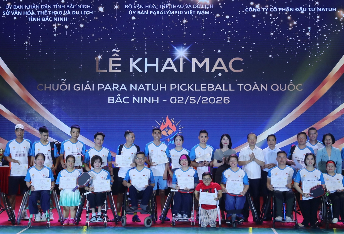 Giải đấu lần đầu tiên được tổ chức với mong muốn tạo cơ hội hoà nhập cho VĐV người khuyết tật (ảnh: Trần Huấn)