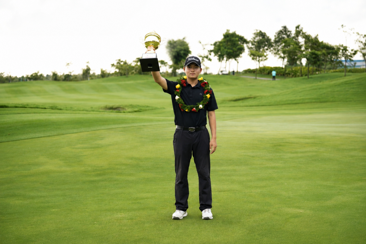 Logan Kim phải cần tới loạt playoff để vượt qua Trần Thế Bảo ở bảng Nam (ảnh: BTC)