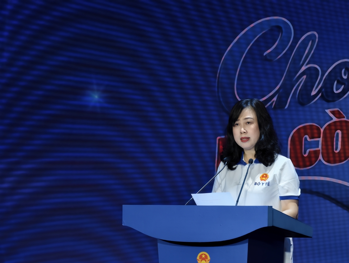 Bà Đào Hồng Lan - Bộ trưởng Bộ Y tế phát biểu tại sự kiện. Ảnh KT