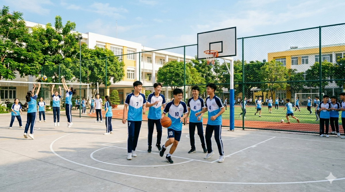 Chế độ dinh dưỡng khoa học kết hợp vận động và giấc ngủ có ý nghĩa quan trọng trong việc phát triển chiều cao cho trẻ. Ảnh minh họa do AI tạo