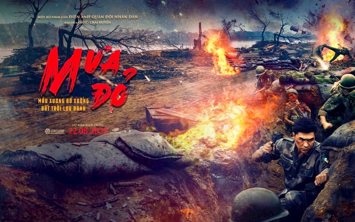 Bộ phim "Mưa đỏ" đạt nhiều kỷ lục. Ảnh: đoàn làm phim cung cấp.