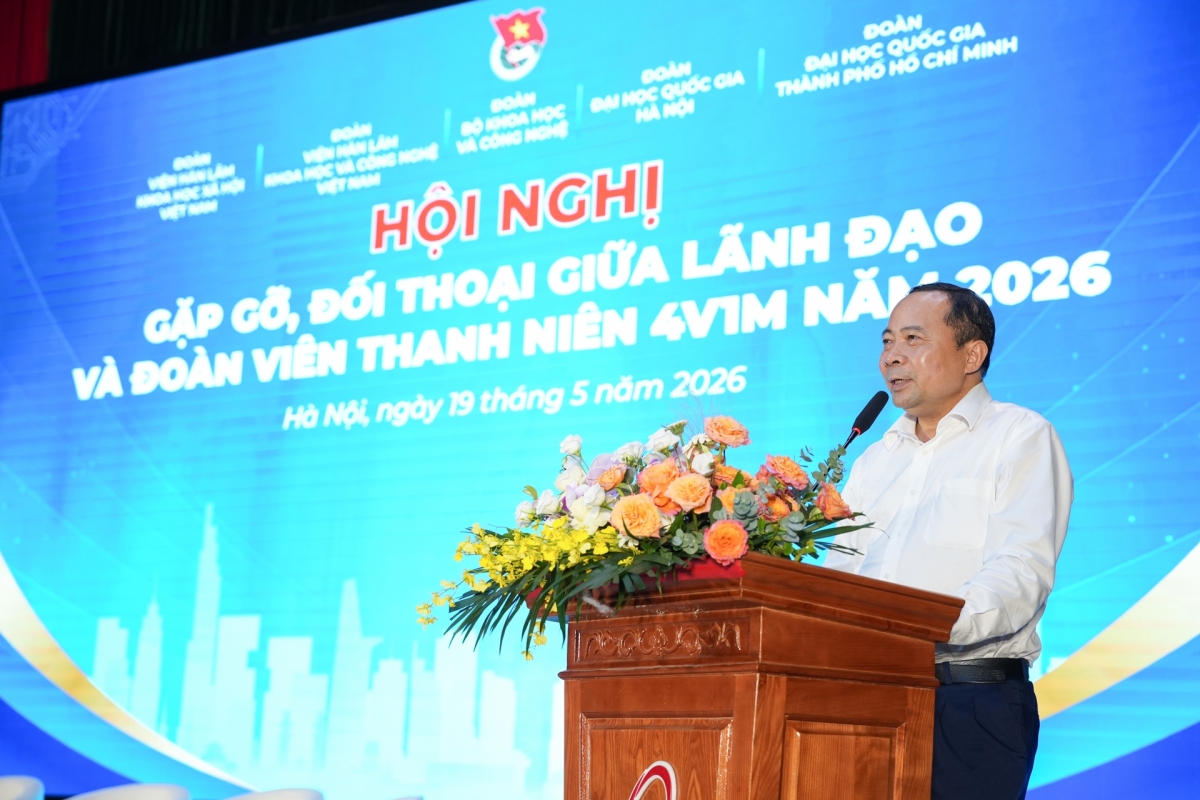 Bộ trưởng Bộ Khoa học và Công nghệ Vũ Hải Quân phát biểu (Ảnh: VNU)