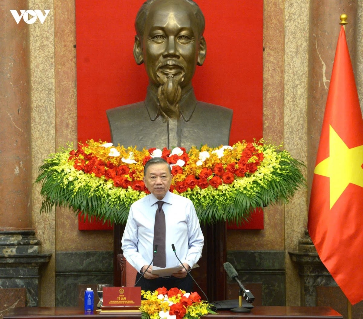 Tổng Bí thư, Chủ tịch nước Tô Lâm phát biểu tại buổi gặp mặt 101 nhà báo tiêu biểu, đoạt Giải Báo chí Quốc gia qua các năm, nhân dịp Kỷ niệm 101 năm Ngày Báo chí cách mạng Việt Nam.