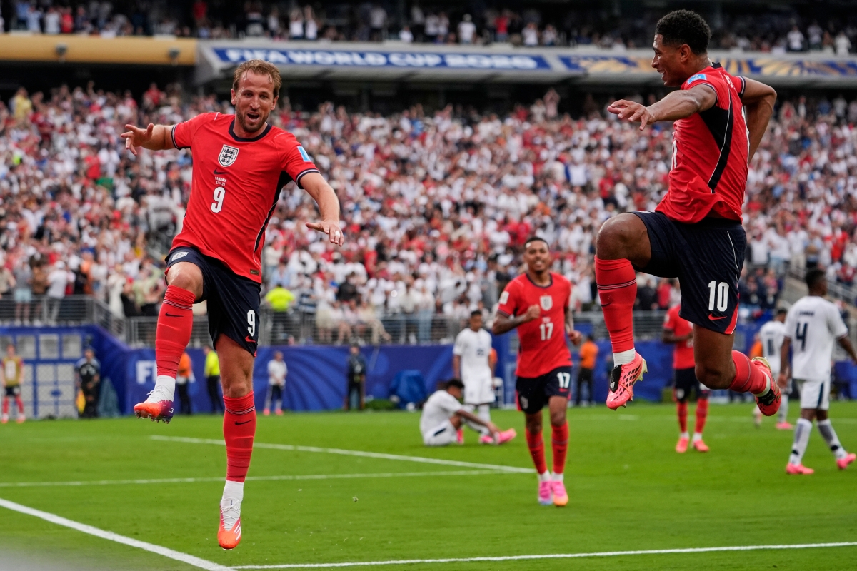Kane và Bellingham cùng toả sáng trước Panama (Ảnh: AP)