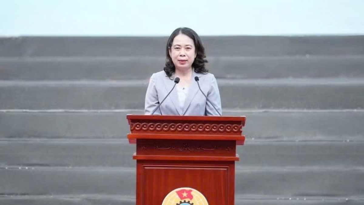 Phó Chủ tịch nước Võ Thị Ánh Xuân tại lễ phát động. Ảnh: KT