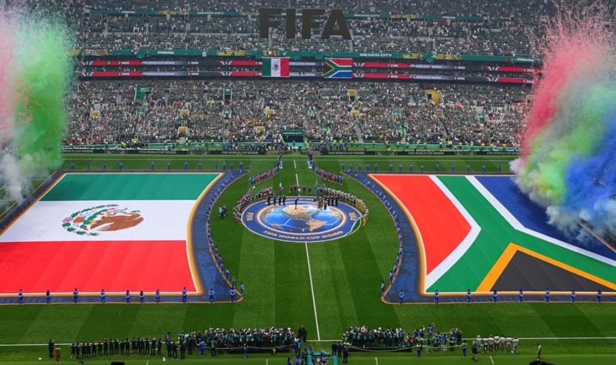 Nghi thức trước trận đấu hoàn toàn mới ở World Cup (Ảnh: LĐBĐ Mexico)