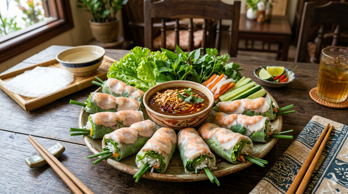 Món gỏi cuốn dễ ăn, hấp dẫn nhưng nếu nguyên liệu và quy trình chế biến không đảm bảo an toàn thì dễ có nguy cơ gây ngộ độc. Ảnh minh họa 