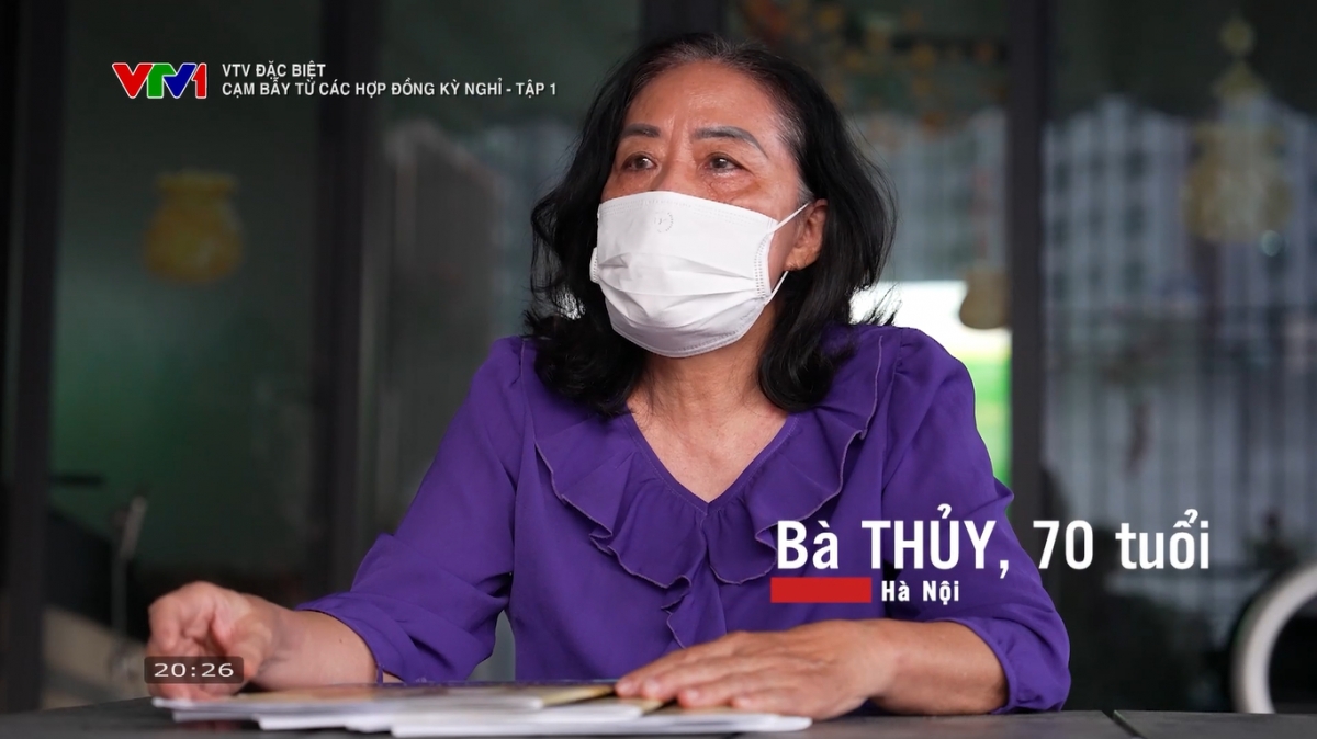 Nạn nhân chủ yếu của vụ lừa đảo hợp đồng kỳ nghỉ là người cao tuổi (Ảnh cắt ra từ video VTV)