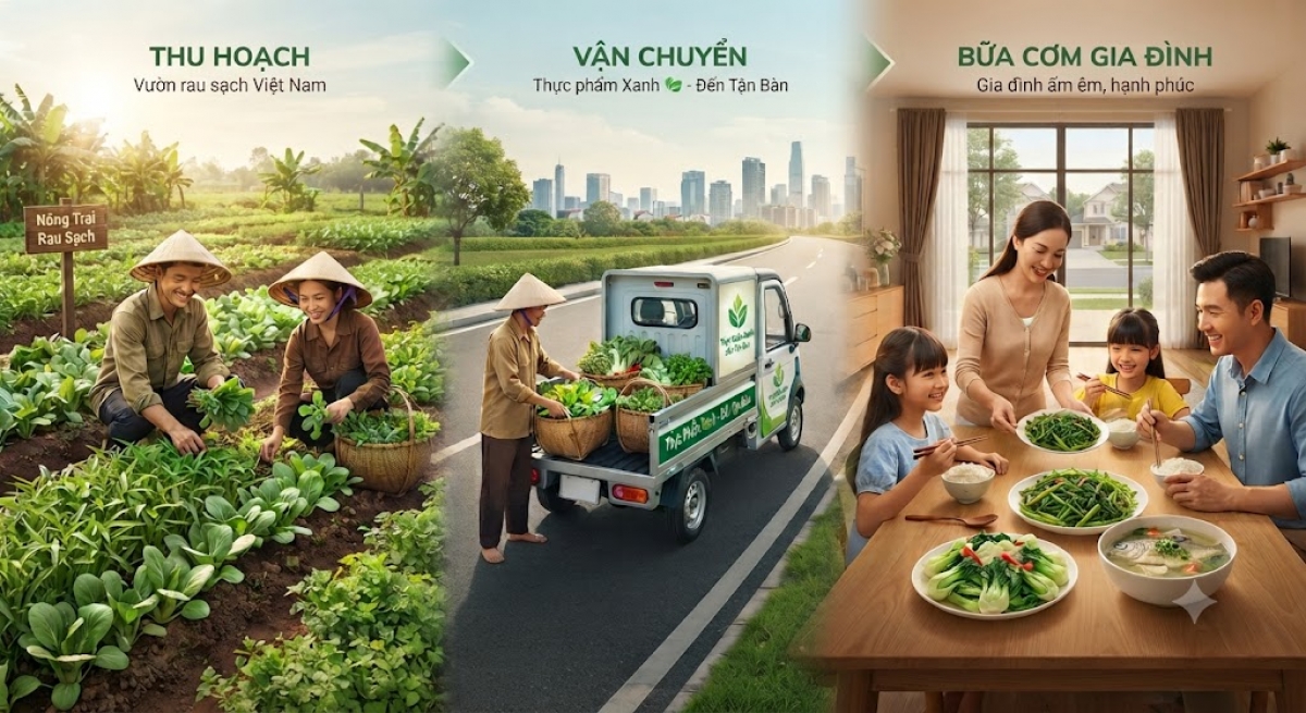 Xu hướng "ăn theo mùa" là giải pháp tiêu dùng bền vững cho gia đình. Ảnh: AI